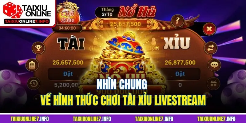 Nhìn chung về hình thức chơi tài xỉu livestream
